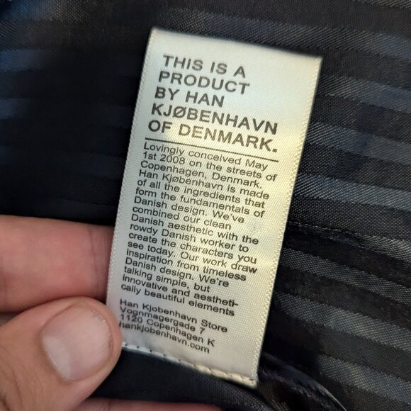 HAN KJOBENHAVN - Black striped shirt - Sz M - Picture 9 of 9